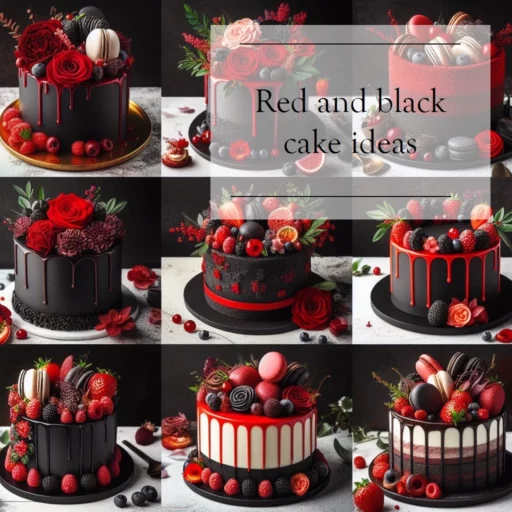red and black cake ideas